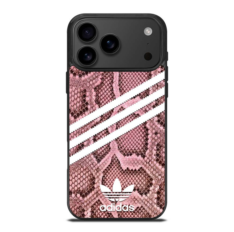 ADIDAS ORIGINALS STRIPES PINK SNAKE SKIN iPhone 17 Pro Max Case Cover