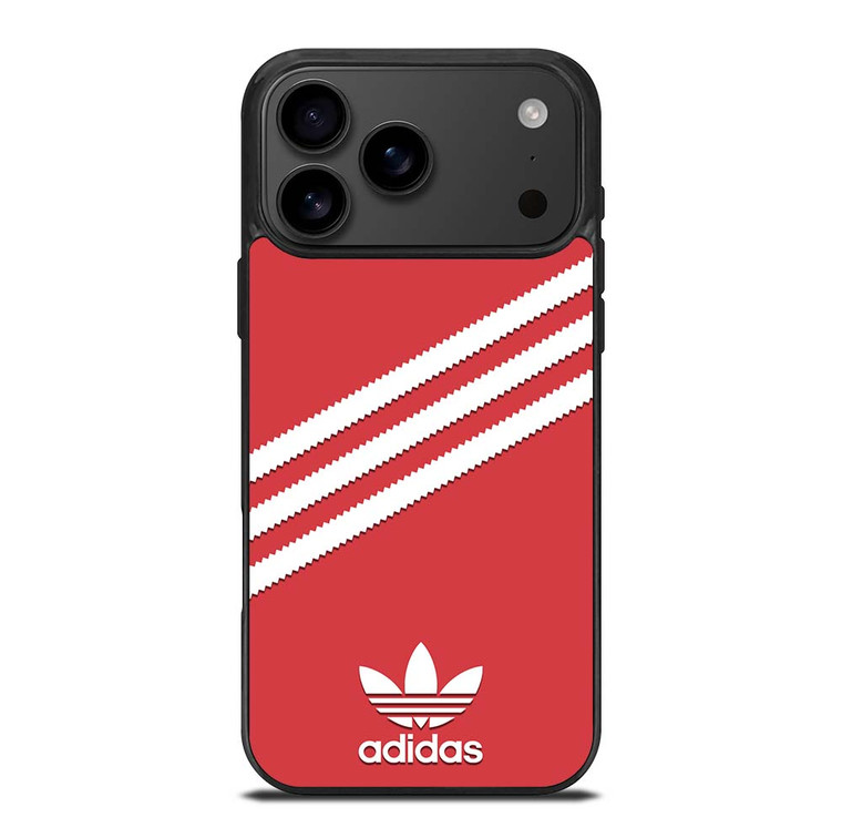 ADIDAS ORIGINALS STRIPES SCARLET RED iPhone 17 Pro Max Case Cover