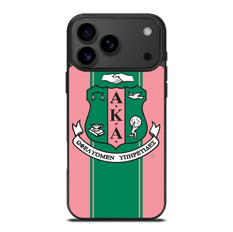 AKA PINK AND GREEN LOGO iPhone 17 Pro Max Case Cover