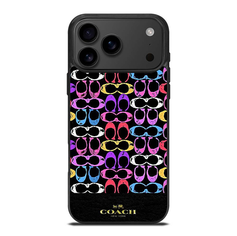 COACH NEW YORK COLORFULL PATTERN EMBLEM iPhone 17 Pro Max Case Cover