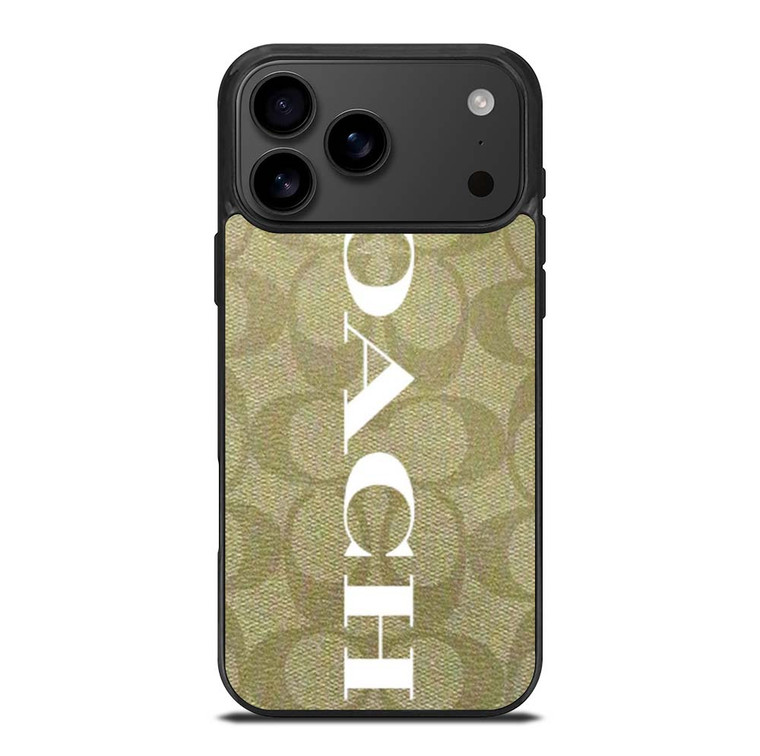 COACH NEW YORK GREEN LOGO PATTERN iPhone 17 Pro Max Case Cover