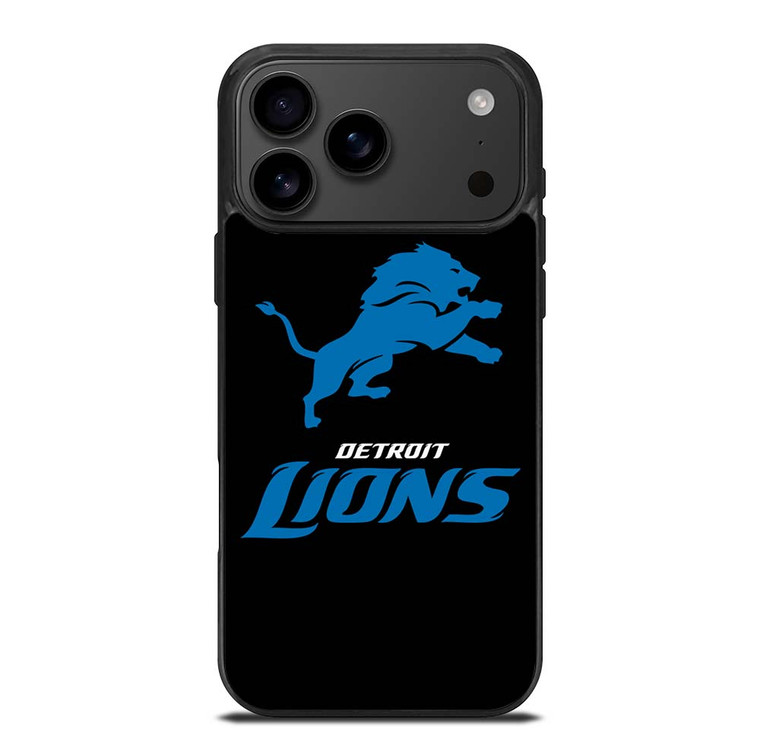 DETROIT LIONS BLACK LOGO iPhone 17 Pro Max Case Cover