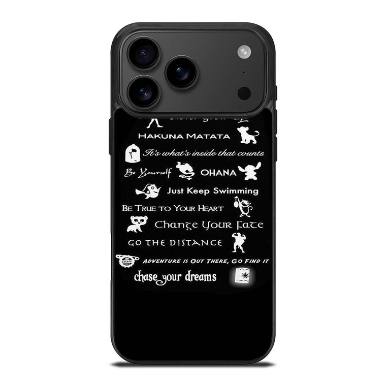 DISNEY LESSONS BLACK iPhone 17 Pro Max Case Cover