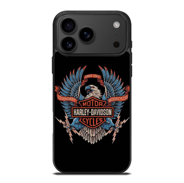 HARLEY DAVIDSON LEGENDARY MOTORCYCLES LOGO EAGLE iPhone 17 Pro Max Case Cover