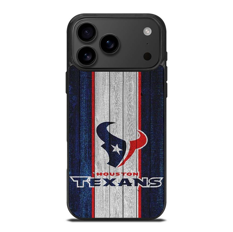 HOUSTON TEXANS WOODEN LOGO iPhone 17 Pro Max Case Cover