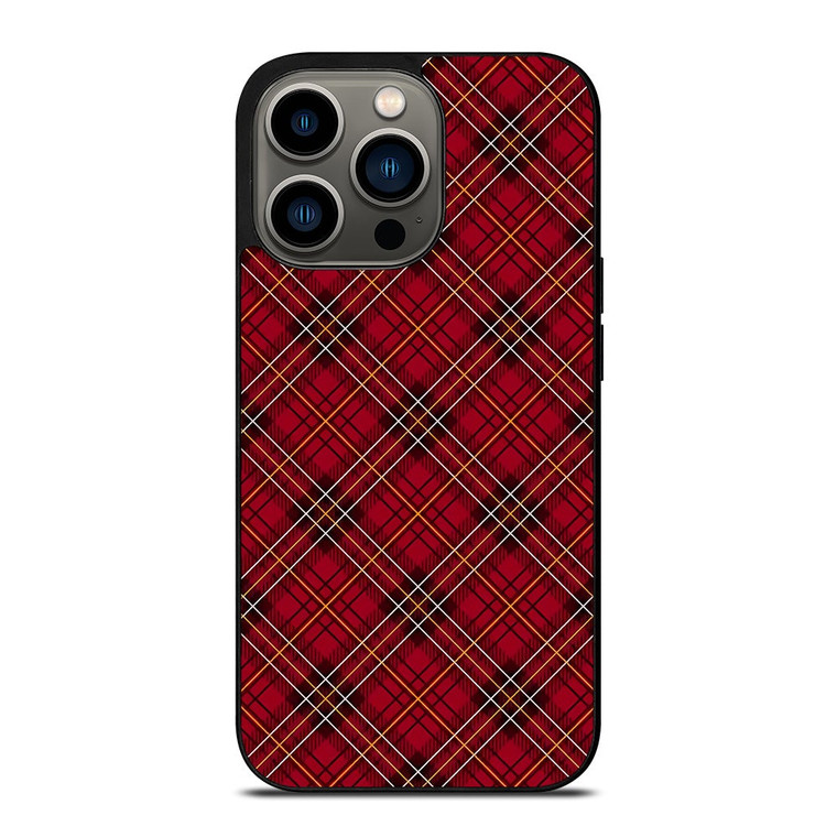 RED TARTAN CROSS PLAID iPhone 13 Pro Case Cover