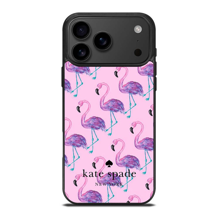 KATE SPADE NEW YORK LOGO FLAMENGOS PATTERN iPhone 17 Pro Max Case Cover