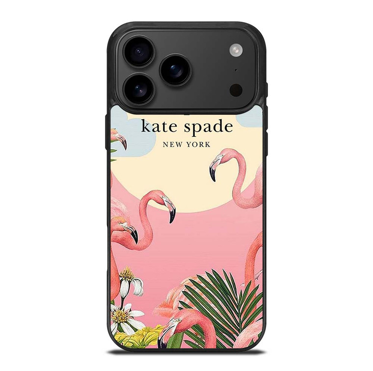 KATE SPADE NEW YORK LOGO FLORAL FLAMENGOS iPhone 17 Pro Max Case Cover