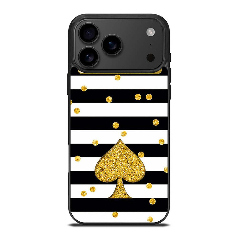 KATE SPADE NEW YORK LOGO GOLDEN POLKADOTS ICON iPhone 17 Pro Max Case Cover