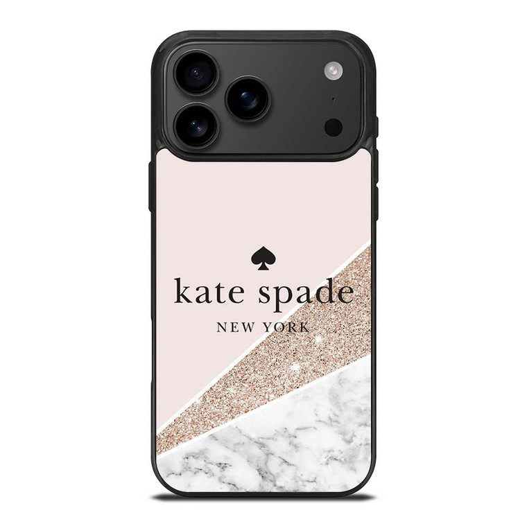 KATE SPADE NEW YORK LOGO SPARKLE MARBLE ICON iPhone 17 Pro Max Case Cover
