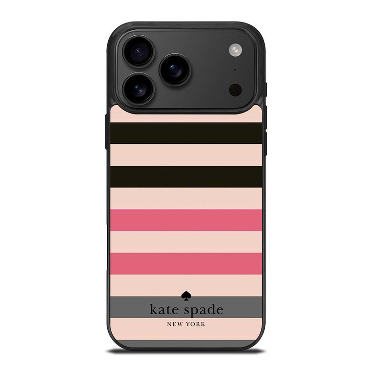 KATE SPADE NEW YORK LOGO STRIPES PATTERN iPhone 17 Pro Max Case Cover