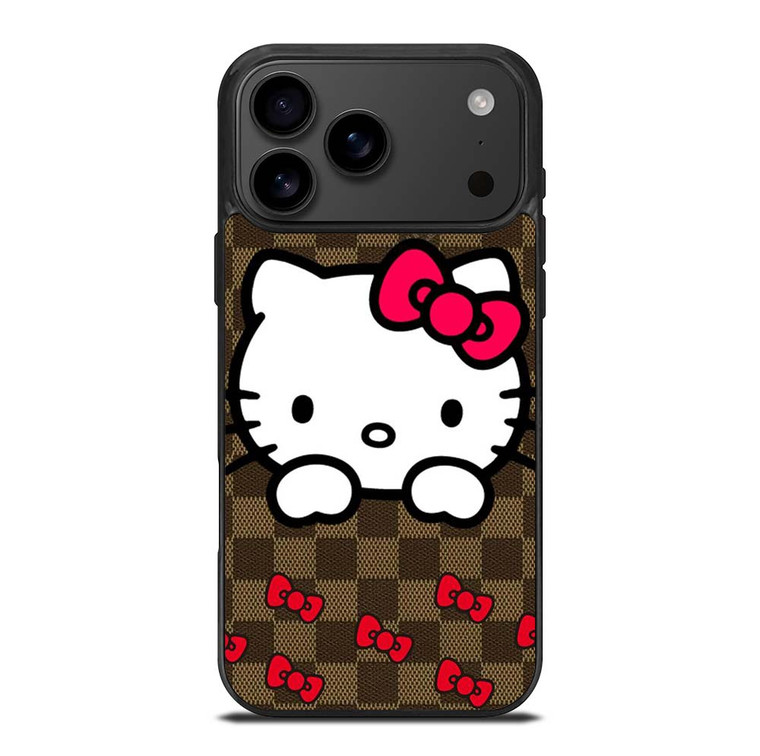LOUIS VUITTON LV HELLO KITTY PATTERN iPhone 17 Pro Max Case Cover