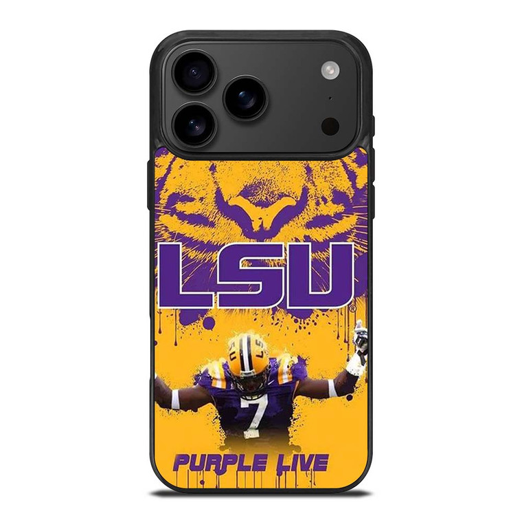 LSU TIGERS LOUISIANA STATE UNIVERSITY PURPLE LIVE iPhone 17 Pro Max Case Cover