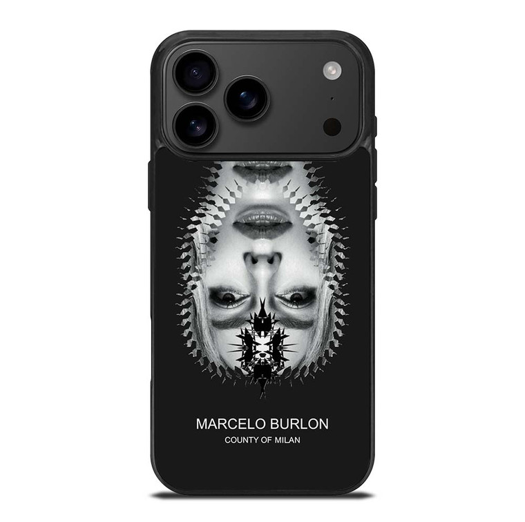 MARCELO BURLON MILAN UPSIDE DOWN FACE iPhone 17 Pro Max Case Cover