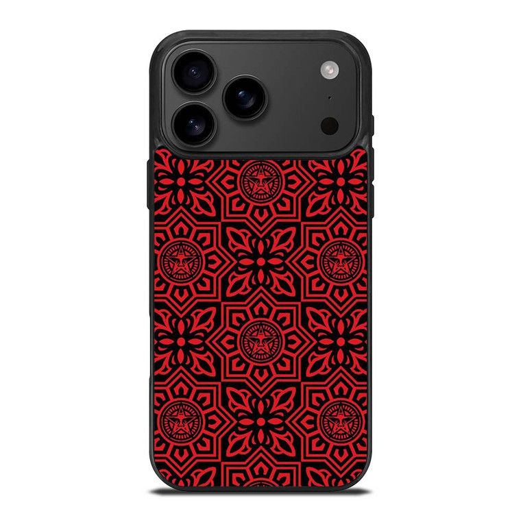 OBEY RED LOGO PATTERN iPhone 17 Pro Max Case Cover