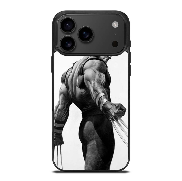 WOLVERINE X-MEN BLACK WHITE ART iPhone 17 Pro Max Case Cover