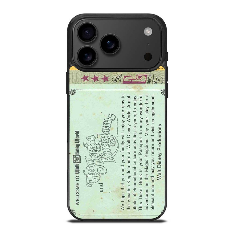 WORLD DISNEY TICKET BOOK iPhone 17 Pro Max Case Cover