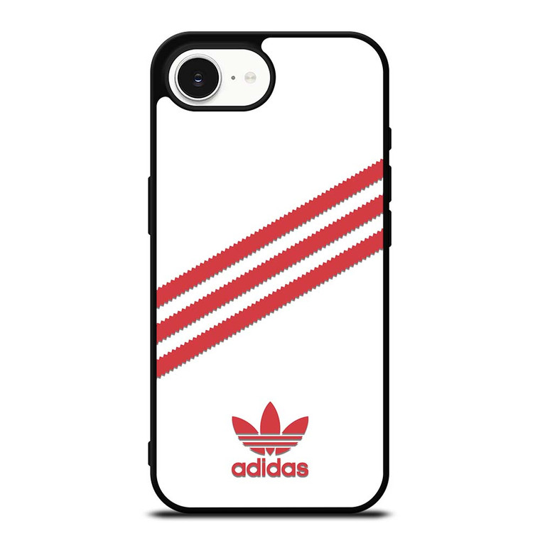 ADIDAS ORIGINALS STRIPES WHITE RED iPhone 16e Case Cover