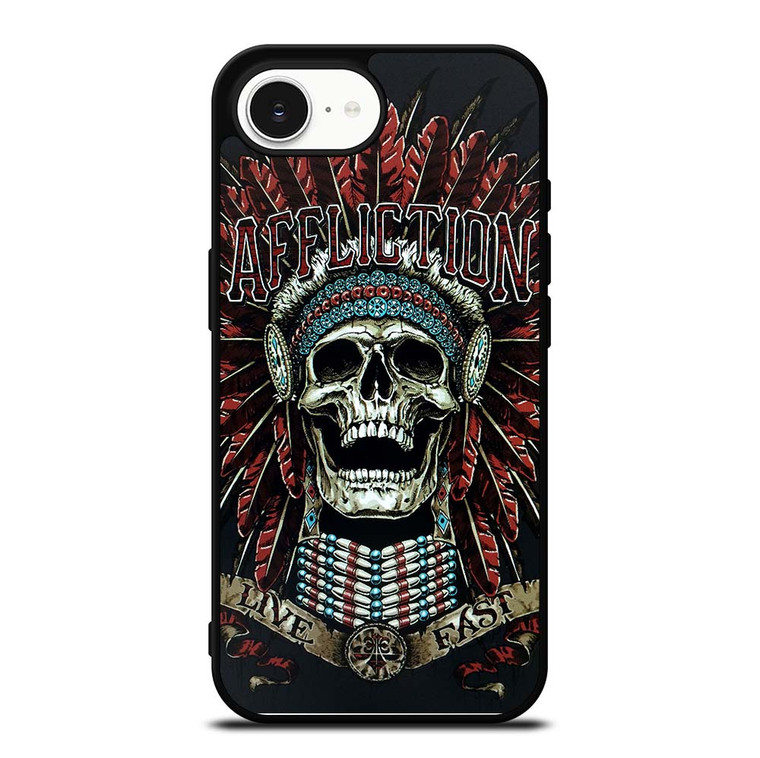 AFFLICTION SKULL INDIAN iPhone 16e Case Cover