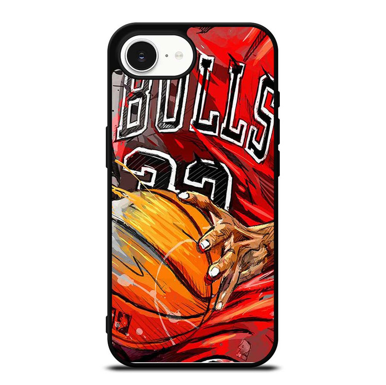 CHICAGO BULLS TEAM BASKETBALL ART iPhone 16e Case Cover