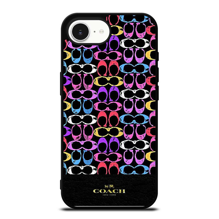 COACH NEW YORK COLORFULL PATTERN EMBLEM iPhone 16e Case Cover