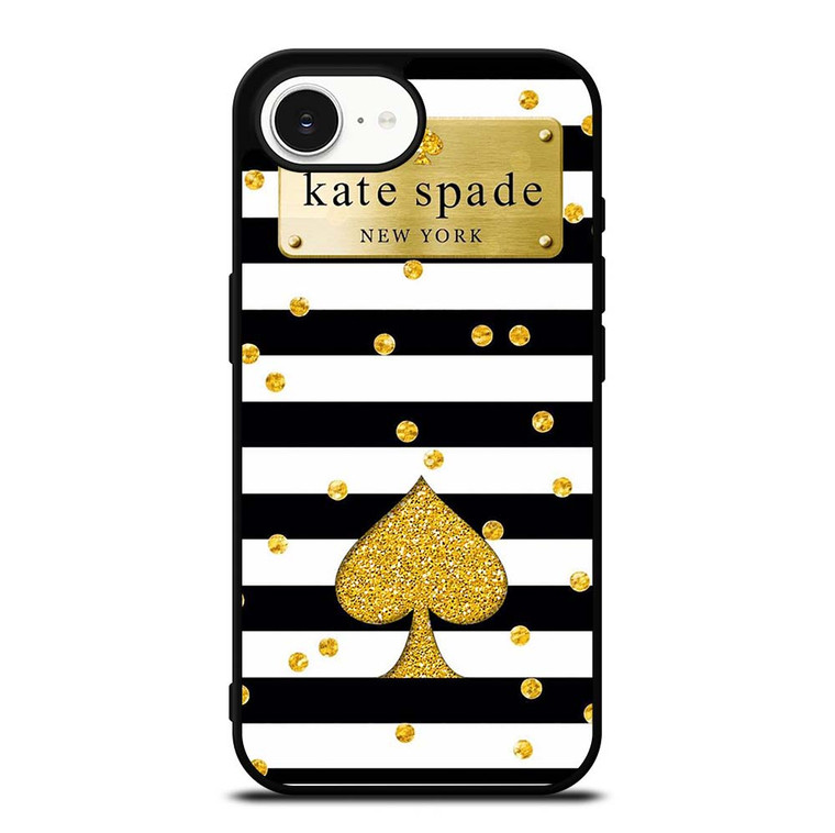 KATE SPADE NEW YORK LOGO GOLDEN POLKADOTS ICON iPhone 16e Case Cover