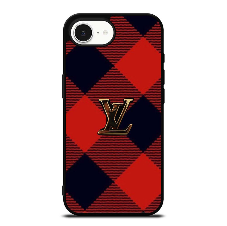 LOUIS VUITTON LV LOGO PATTERN RED iPhone 16e Case Cover