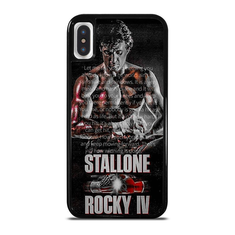 ROCKY BALBOA QUOTE ART iPhone X / XS Case Cover