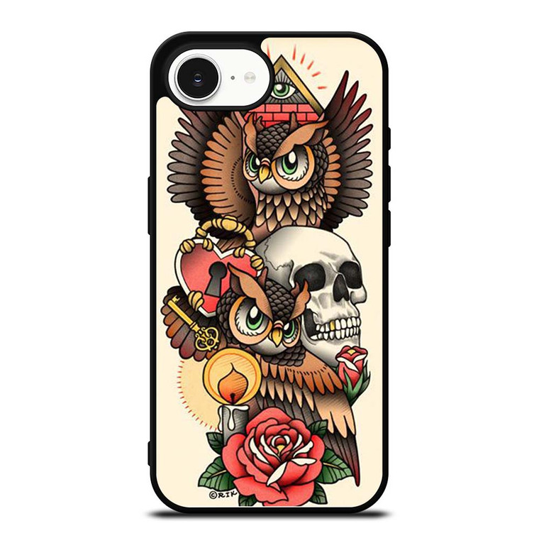 OWL STEAMPUNK ILLUMINATI TATTOO iPhone 16e Case Cover