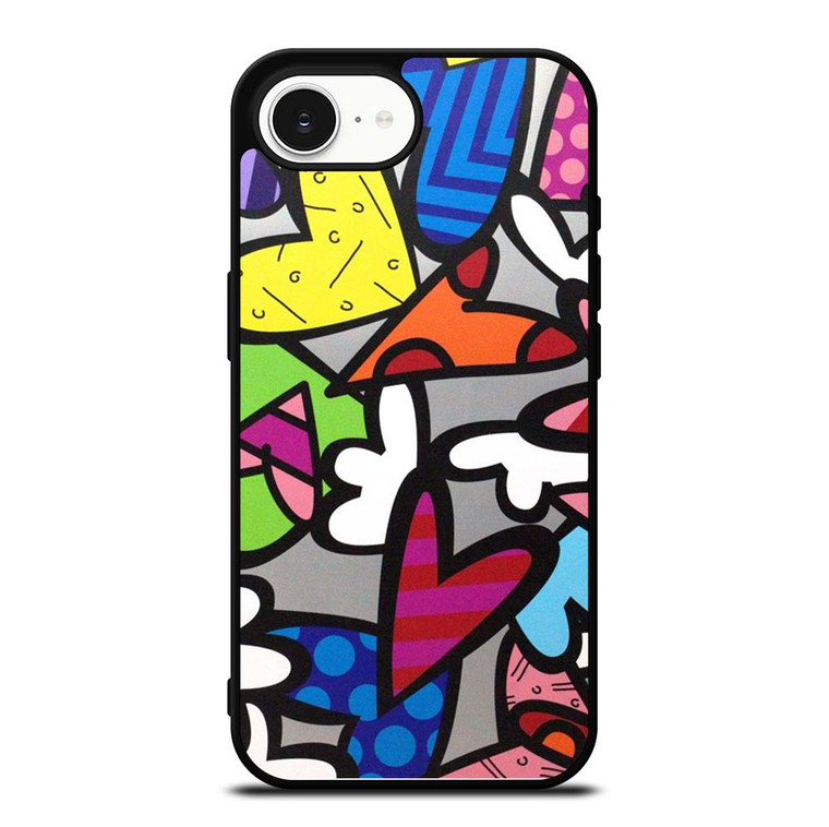 ROMERO BRITTO ABSTRACT LOVE iPhone 16e Case Cover