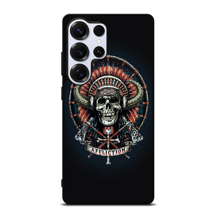 AFFLICTION INDIAN SKULL Samsung Galaxy S25 Ultra Case Cover
