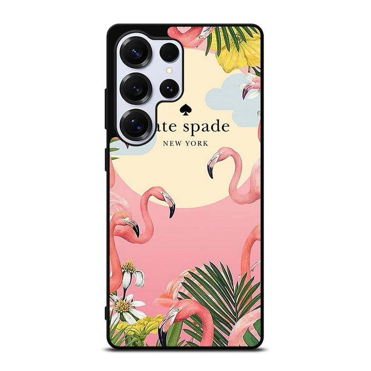 KATE SPADE NEW YORK LOGO FLORAL FLAMENGOS Samsung Galaxy S25 Ultra Case Cover