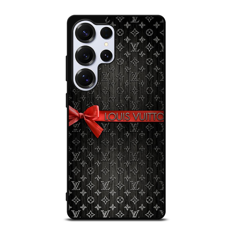 LOUIS VUITTON LV LOGO PATTERN RED RIBBON Samsung Galaxy S25 Ultra Case Cover