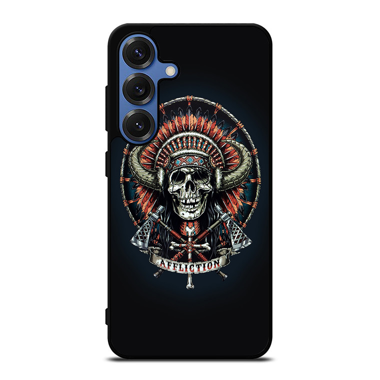 AFFLICTION INDIAN SKULL Samsung Galaxy S25 Case Cover