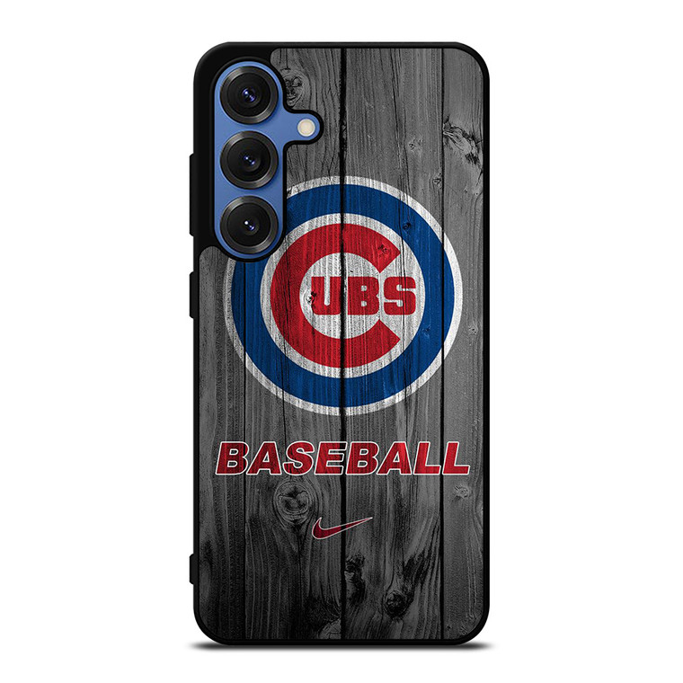 CHICAGO CUBS WOODEN LOGO Samsung Galaxy S25 Case Cover