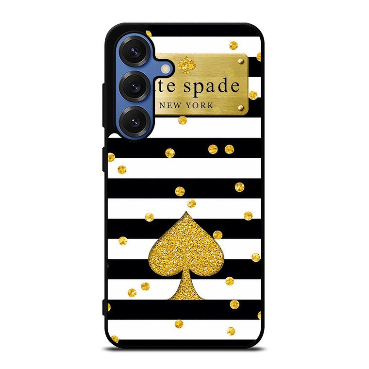 KATE SPADE NEW YORK LOGO GOLDEN POLKADOTS ICON Samsung Galaxy S25 Case Cover
