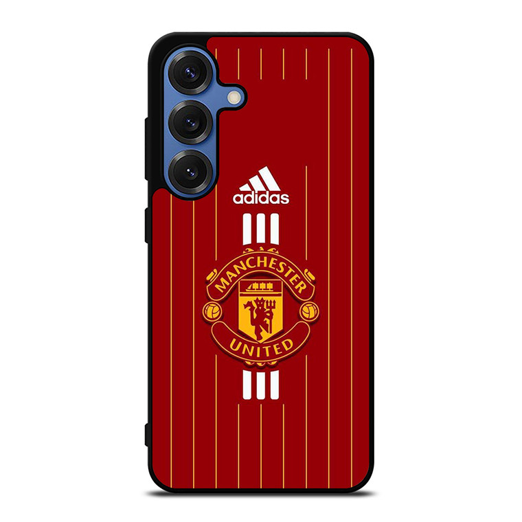 MANCHESTER UNITED FC LOGO FOOTBALL ADIDAS STRIPES Samsung Galaxy S25 Case Cover