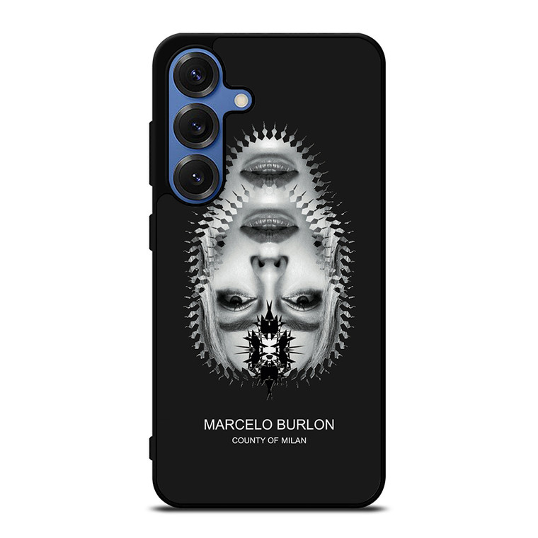 MARCELO BURLON MILAN UPSIDE DOWN FACE Samsung Galaxy S25 Case Cover