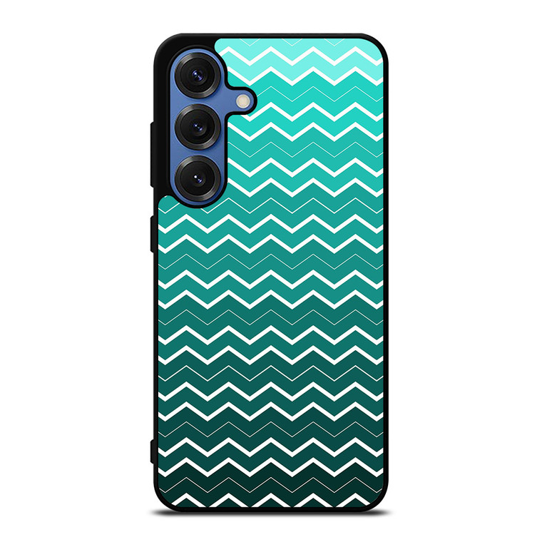 OMBRE TEAL CHEVRON Samsung Galaxy S25 Case Cover