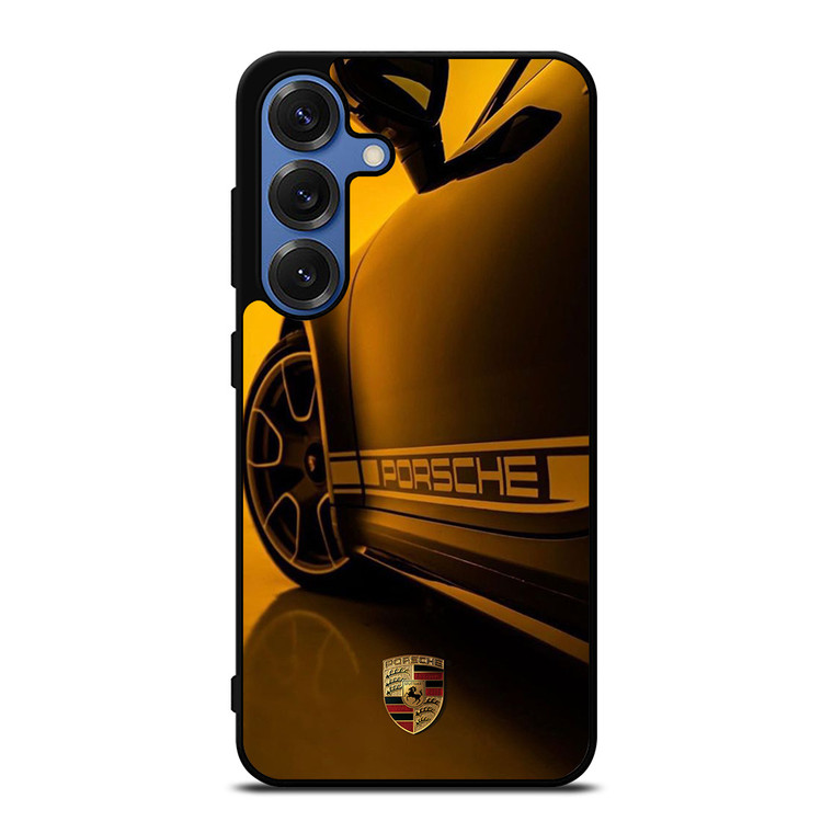 PORSCHE LOGO CAR YELOOW Samsung Galaxy S25 Case Cover