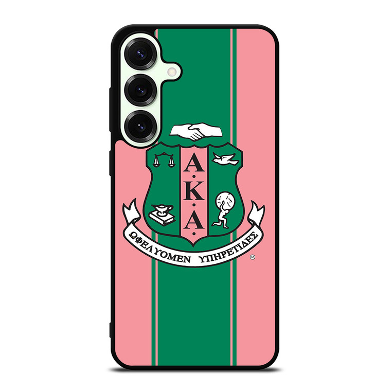 AKA PINK AND GREEN LOGO Samsung Galaxy S25 Plus Case Cover