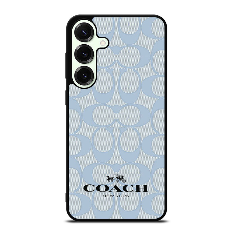 COACH NEW YORK BLUE LOGO PATTERN Samsung Galaxy S25 Plus Case Cover