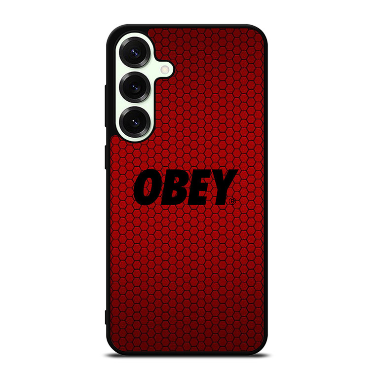 OBEY CLOTHING LOGO RED CARBON Samsung Galaxy S25 Plus Case Cover