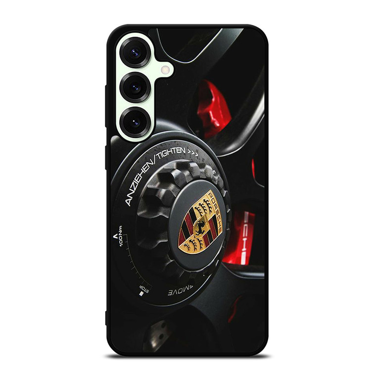 PORSCHE LOGO CAR ON RIM Samsung Galaxy S25 Plus Case Cover