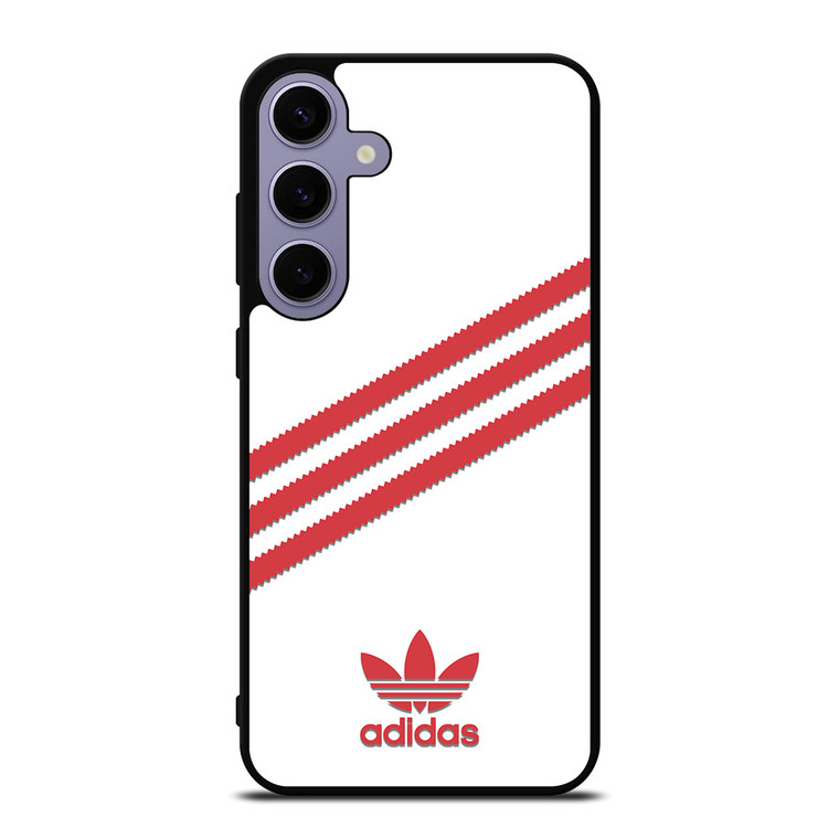 ADIDAS ORIGINALS STRIPES WHITE RED Samsung Galaxy S24 Plus Case Cover