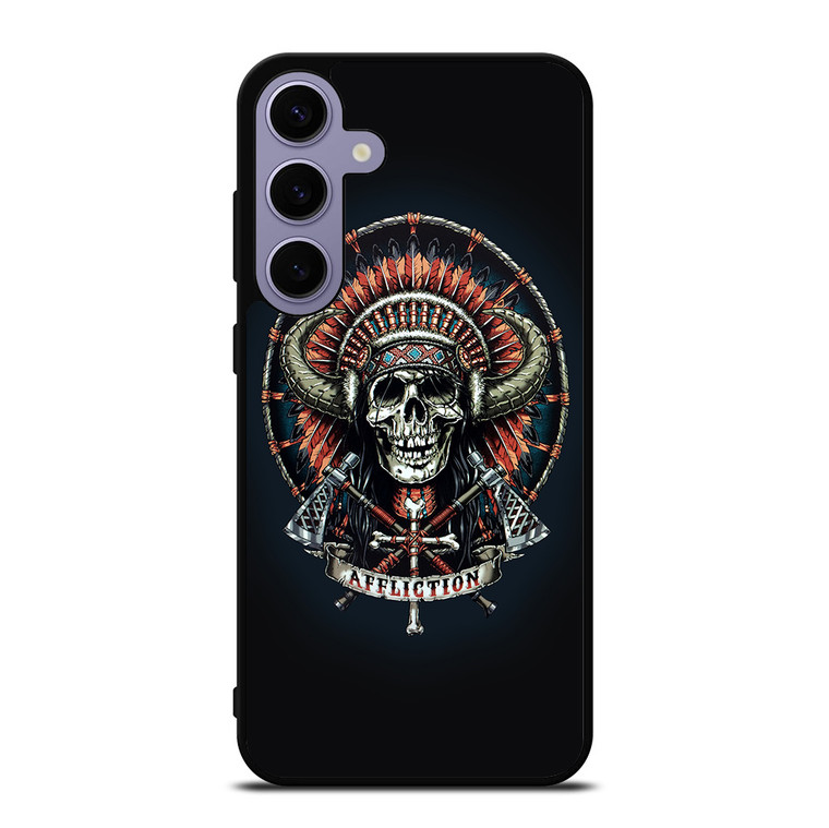AFFLICTION INDIAN SKULL Samsung Galaxy S24 Plus Case Cover