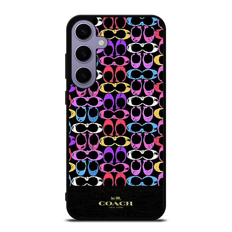 COACH NEW YORK COLORFULL PATTERN EMBLEM Samsung Galaxy S24 Plus Case Cover