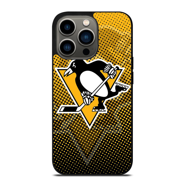 PITTSBURGH PENGUINS NHL HALFTONE iPhone 13 Pro Case Cover