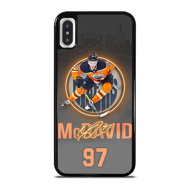 CONNOR MCDAVID EDMONTON OILERS PLAYER iPhone X / XS Case Cover