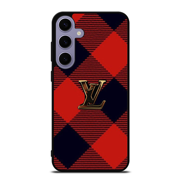 LOUIS VUITTON LV LOGO PATTERN RED Samsung Galaxy S24 Plus Case Cover